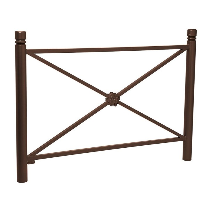 Barrière Province City Procity, cadre rosace, L 1572 x 1000 mm (hors pommeau) - Peint/zinc - Scellement direct - Brun chocolat