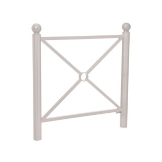 Barrière Province Boule Procity, cadre simple croix, L1072 x1000 mm (hors pommeau) - Peint/zinc - Scellement direct - Gris soie