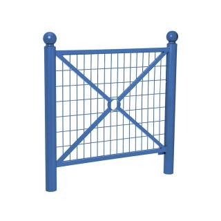 Barrière Province Boule Procity, cadre grillagé, L1072 x1000 mm (hors pommeau) - Peint/zinc - Scellement direct - Bleu gentiane