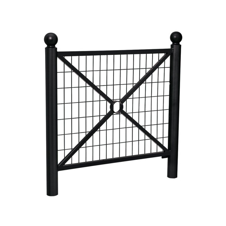 Barrière Province Boule Procity, cadre grillagé, L1072 x1000 mm (hors pommeau) - Peint/zinc - Scellement direct - Noir foncé
