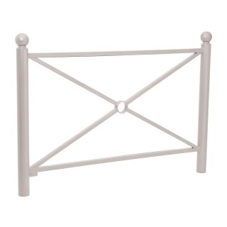 Barrière Province Boule Procity, cadre simple croix, L1572 x1000 mm (hors pommeau) - Peint/zinc - Scellement direct - Gris soie