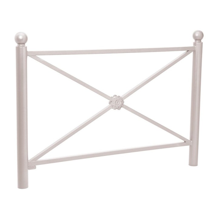 Barrière Province Boule Procity, cadre rosace, L1572 x1000 mm (hors pommeau) - Peint/zinc - Scellement direct - Gris soie