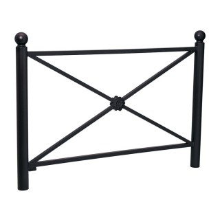 Barrière Province Boule Procity, cadre rosace, L1572 x1000 mm (hors pommeau) - Peint/zinc - Scellement direct - Noir foncé