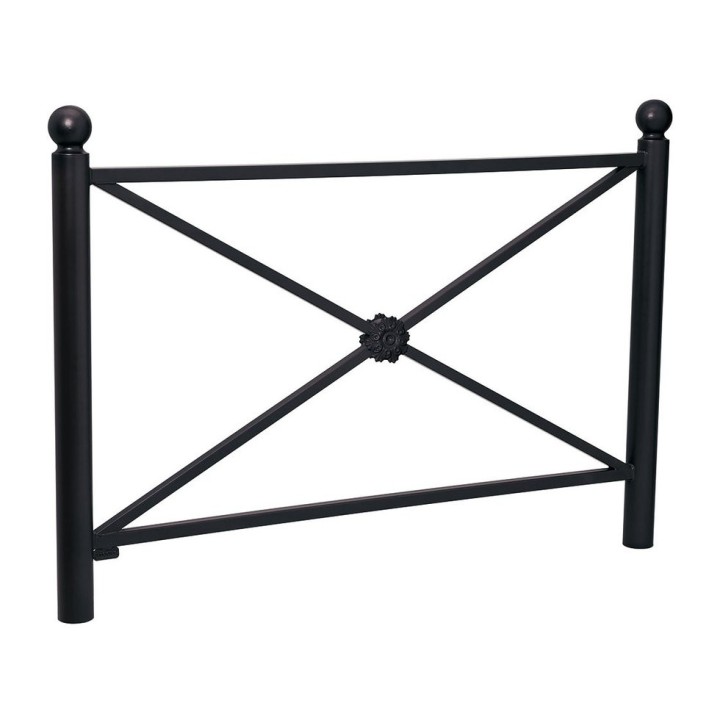 Barrière Province Boule Procity, cadre rosace, L1572 x1000 mm (hors pommeau) - Peint/zinc - Scellement direct - Noir foncé