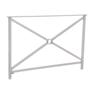 Barrière main courante Héritage Procity, cadre simple croix sans crosse, L1500 x 1000 mm - Scellement direct - Gris soie