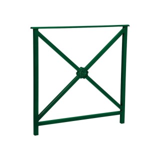 Barrière main courante Héritage Procity, cadre rosace sans crosse, L800 x 1000 mm - Scellement direct - Vert mousse