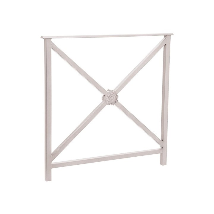 Barrière main courante Héritage Procity, cadre rosace sans crosse, L800 x 1000 mm - Scellement direct - Gris soie