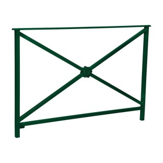 Barrière main courante Héritage Procity, cadre rosace sans crosse, L1500 x 1000 mm - Scellement direct - Vert mousse