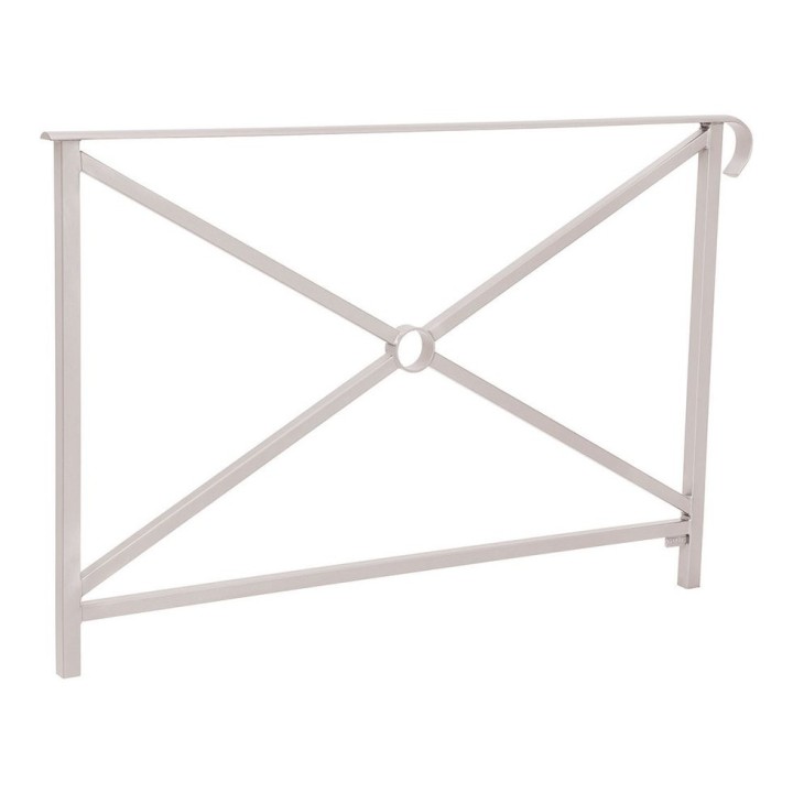 Barrière main courante Héritage Procity, cadre simple croix, simple crosse, L1500 x 1000 mm - Scellement direct - Gris soie