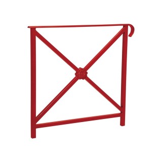 Barrière main courante Héritage Procity, cadre rosace, simple crosse, L800 x 1000 mm - Scellement direct - Rouge pourpre