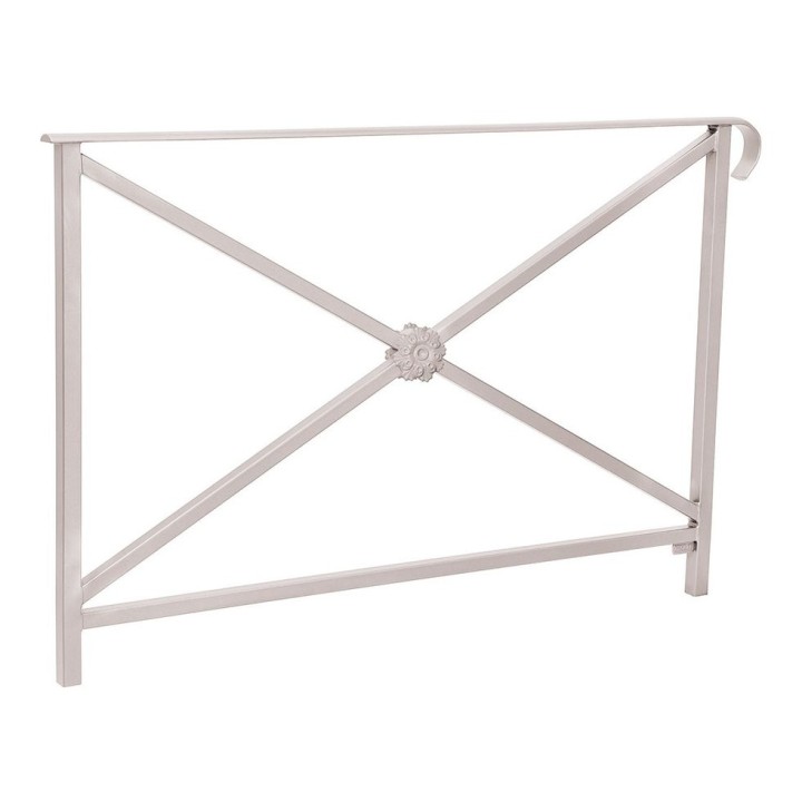 Barrière main courante Héritage Procity, cadre rosace, simple crosse, L1500 x 1000 mm - Scellement direct - Gris soie