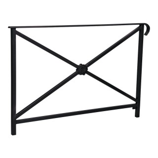 Barrière main courante Héritage Procity, cadre rosace, simple crosse,L1500 x 1000 mm - Scellement direct - Noir foncé