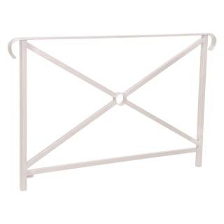Barrière main courante Héritage Procity, cadre simple croix, double crosse, L1500 x 1000 mm - Scellement direct - Gris soie