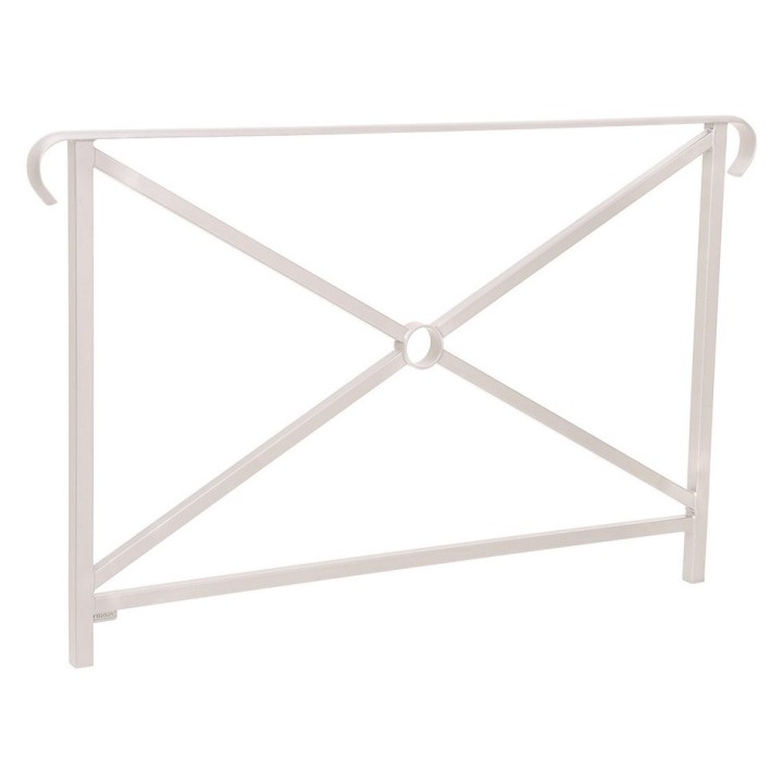 Barrière main courante Héritage Procity, cadre simple croix, double crosse, L1500 x 1000 mm - Scellement direct - Gris soie
