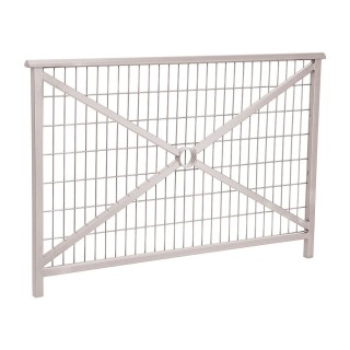 Barrière main courante Lisbonne Procity, cadre grillagé, L1500 x 1000 mm - Acier peint/zinc - Scellement direct - Gris soie