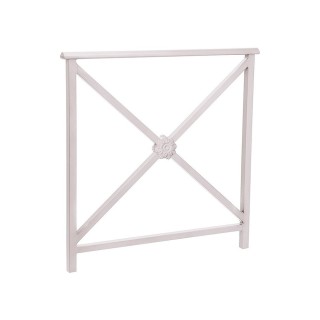 Barrière main courante Lisbonne Procity, cadre rosace, L1000 x 1000 mm - Acier peint/zinc - Scellement direct - Gris soie