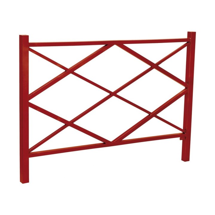 Barrière Losange Procity, L1500 x 1020 mm - Acier peint/zinc - Scellement direct - Rouge pourpre