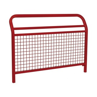 Barrière Conviviale Procity, cadre grillagé, L1500 x 1100 mm - Acier peint/zinc - Scellement direct - Rouge pourpre