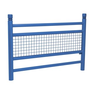 Barrière Linea Procity, pommeau City, L1572 x 1000 mm - Acier peint/zinc - Scellement direct - Bleu gentiane