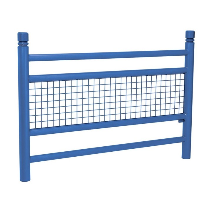 Barrière Linea Procity, pommeau City, L1572 x 1000 mm - Acier peint/zinc - Scellement direct - Bleu gentiane