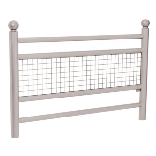 Barrière Linea Procity, pommeau Boule, L1572 x 1000 mm - Acier peint/zinc - Scellement direct - Gris soie