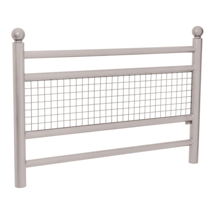 Barrière Linea Procity, pommeau Boule, L1572 x 1000 mm - Acier peint/zinc - Scellement direct - Gris soie
