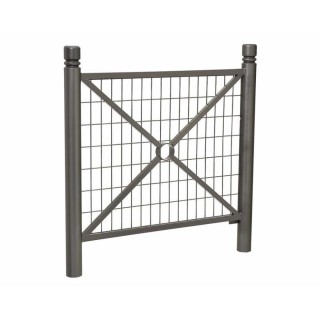 Barrière Province City Procity, cadre grillagé, L 1072 x 1000 mm (hors pommeau) - Peint/zinc - Scellement direct - Gris Procity
