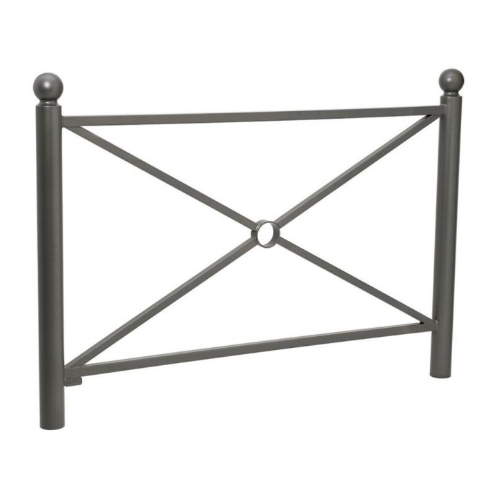 Barrière Province Boule Procity, cadre simple croix, L1572 x1000 mm - Peint/zinc - Scellement direct - Gris Procity