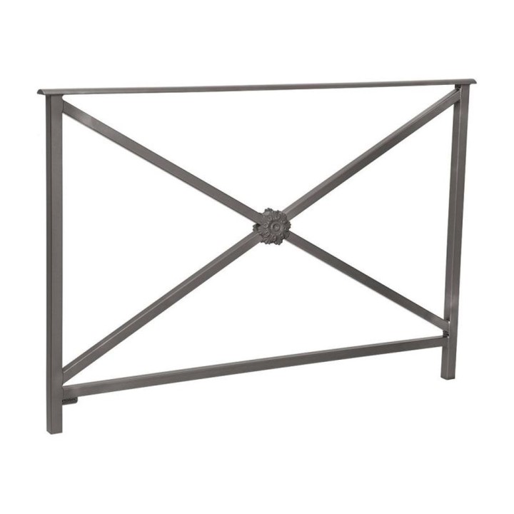 Barrière main courante Héritage Procity, cadre rosace sans crosse, L1500 x 1000 mm - Scellement direct - Gris Procity