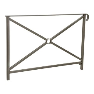 Barrière main courante Héritage Procity, cadre simple croix, simple crosse, L1500 x 1000 mm - Scellement direct - Gris Procity