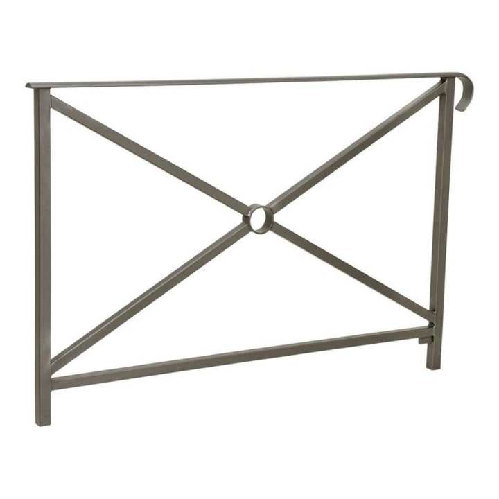 Barrière main courante Héritage Procity, cadre simple croix, simple crosse, L1500 x 1000 mm - Scellement direct - Gris Procity
