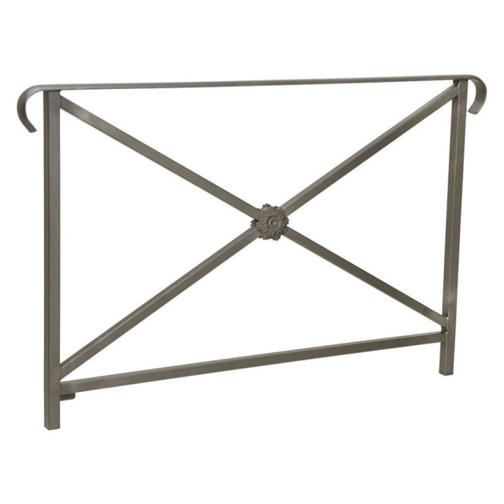 Barrière main courante Héritage Procity, cadre rosace, double crosse, L1500 x 1000 mm - Scellement direct - Gris Procity