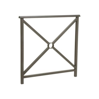 Barrière main courante Lisbonne Procity, cadre simple croix, L1000 x 1000 mm - Scellement direct - Gris Procity