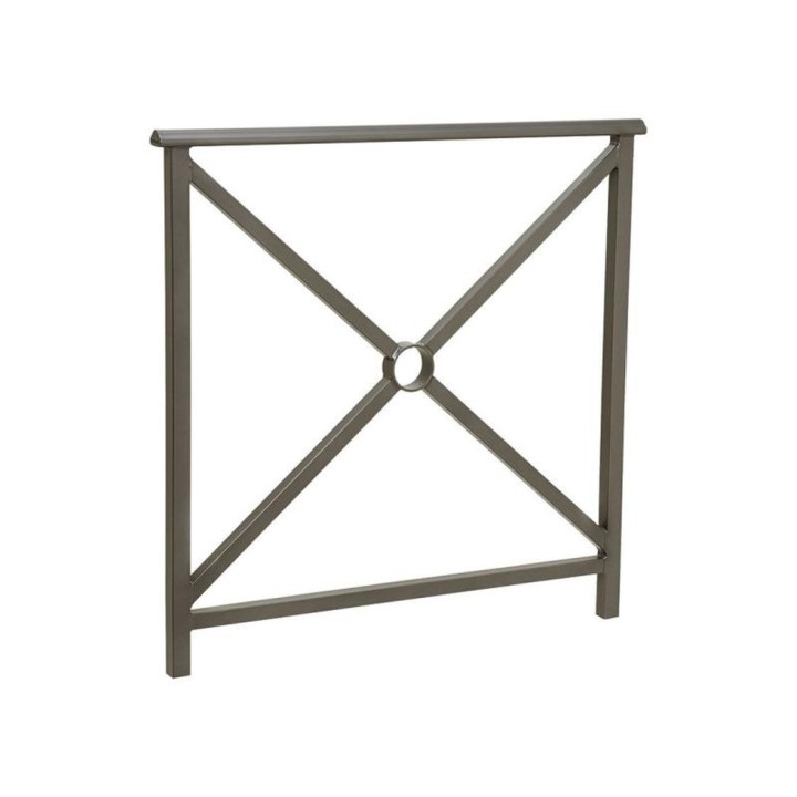 Barrière main courante Lisbonne Procity, cadre simple croix, L1000 x 1000 mm - Scellement direct - Gris Procity