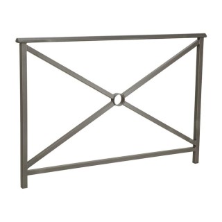 Barrière main courante Lisbonne Procity, cadre simple croix, L1500 x 1000 mm - Scellement direct - Gris Procity