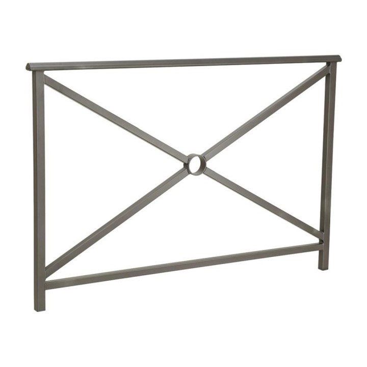 Barrière main courante Lisbonne Procity, cadre simple croix, L1500 x 1000 mm - Scellement direct - Gris Procity