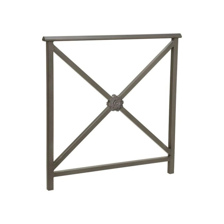 Barrière main courante Lisbonne Procity, cadre rosace, L1000 x 1000 mm - Acier peint/zinc - Scellement direct - Gros Procity