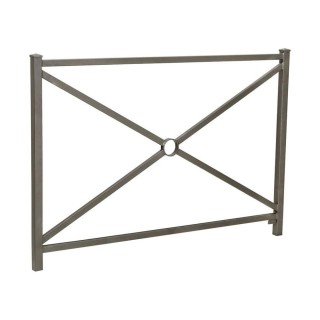 Barrière Orléans Procity, cadre simple croix, L1470 x 1026 mm - Acier peint/zinc - Scellement direct - Gris Procity
