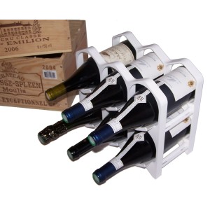 Casier bouteille design empilable couleur brique