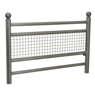 Barrière Linea Procity, pommeau Boule, L1572 x 1000 mm - Acier peint/zinc - Scellement direct - Gris Procity