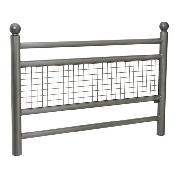 Barrière Linea Procity, pommeau Boule, L1572 x 1000 mm - Acier peint/zinc - Scellement direct - Gris Procity