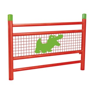 Barrière « spéciale école » Linéa Procity, Bicolore avec Croco - Scellement direct - Rouge signalisation/Vert jaune