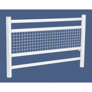 Barrière Linea Procity, pommeau Inox brossé, L1572 x 1000 mm - Scellement direct - Blanc pur
