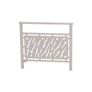 Barrière main courante Venise Procity, cadre tôle découpée, L 1000 x 900 mm - Scellement direct - Gris soie