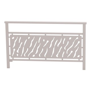 Barrière main courante Venise Procity, cadre tôle découpée, L 1500 x 900 mm - Scellement direct - Gris soie
