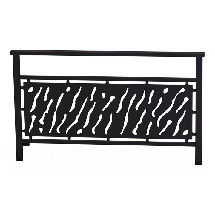 Barrière main courante Venise Procity, cadre tôle découpée, L 1500 x 900 mm - Scellement direct - Noir foncé