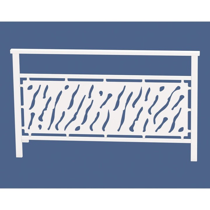 Barrière main courante Venise Procity, cadre tôle découpée, L 1500 x 900 mm - Scellement direct - Blanc pur