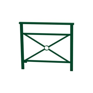 Barrière main courante Venise Procity, cadre simple croix, L 1000 x 900 mm - Scellement direct - Vert mousse