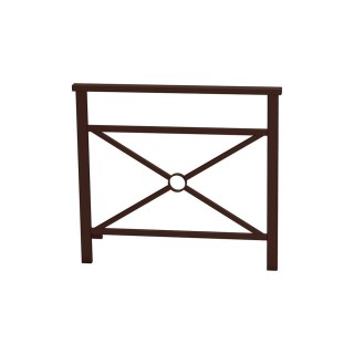 Barrière main courante Venise Procity, cadre simple croix, L 1000 x 900 mm - Scellement direct - Brun chocolat