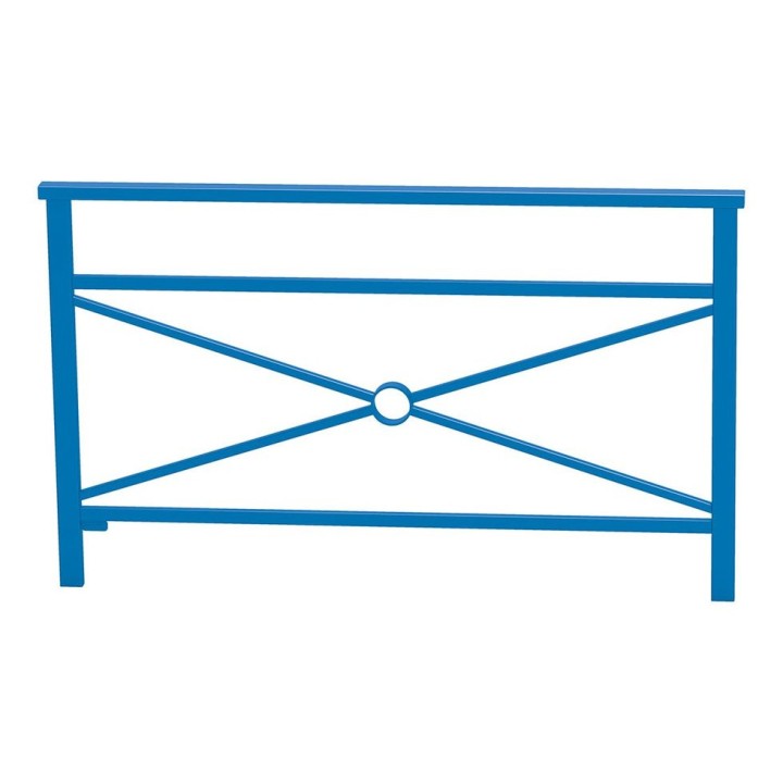Barrière main courante Venise Procity, cadre simple croix, L 1500 x 900 mm - Scellement direct - Bleu gentiane